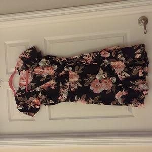 Multi-color v-neck dress